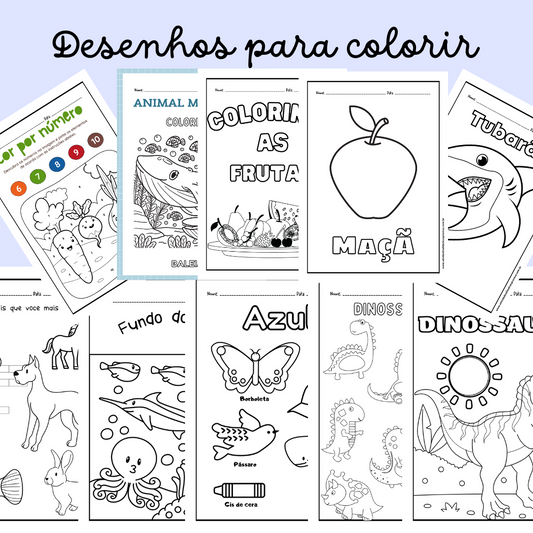 Combo de Atividades de Desenhos para Colorir – 65 Páginas