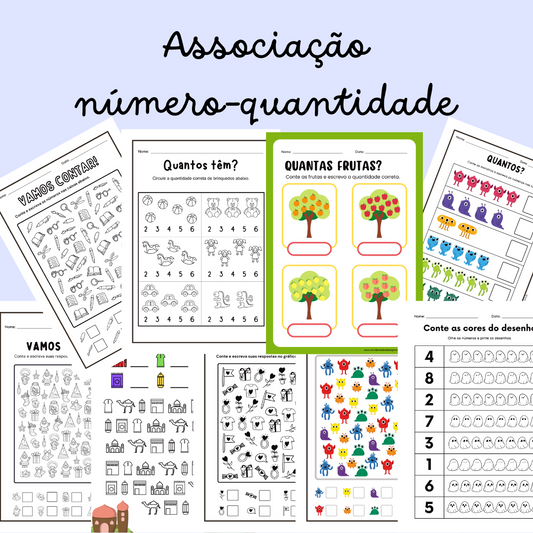 Kit de Atividades: Associação de Número e Quantidade (Matemática)